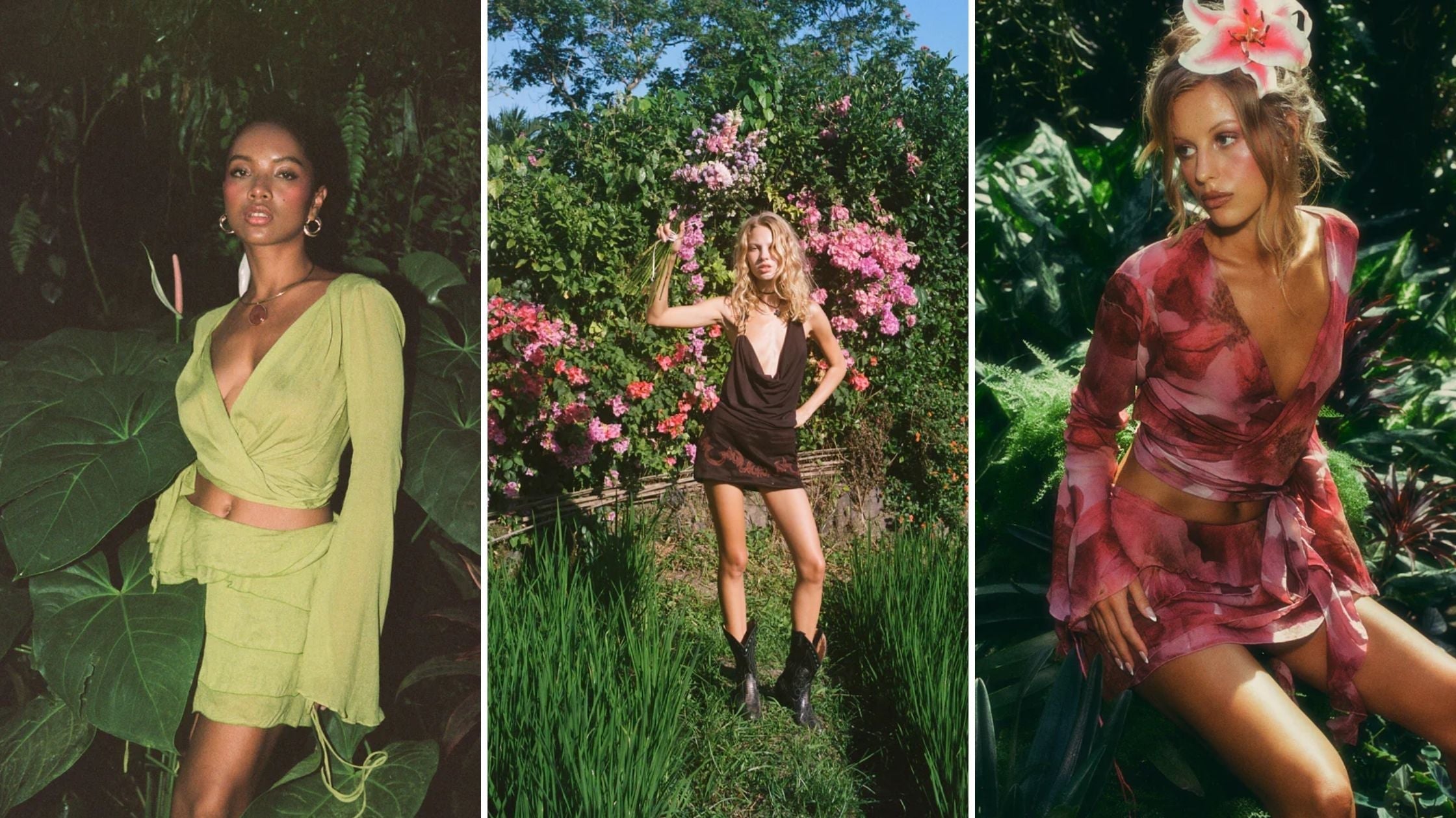 mini skirt and crop top