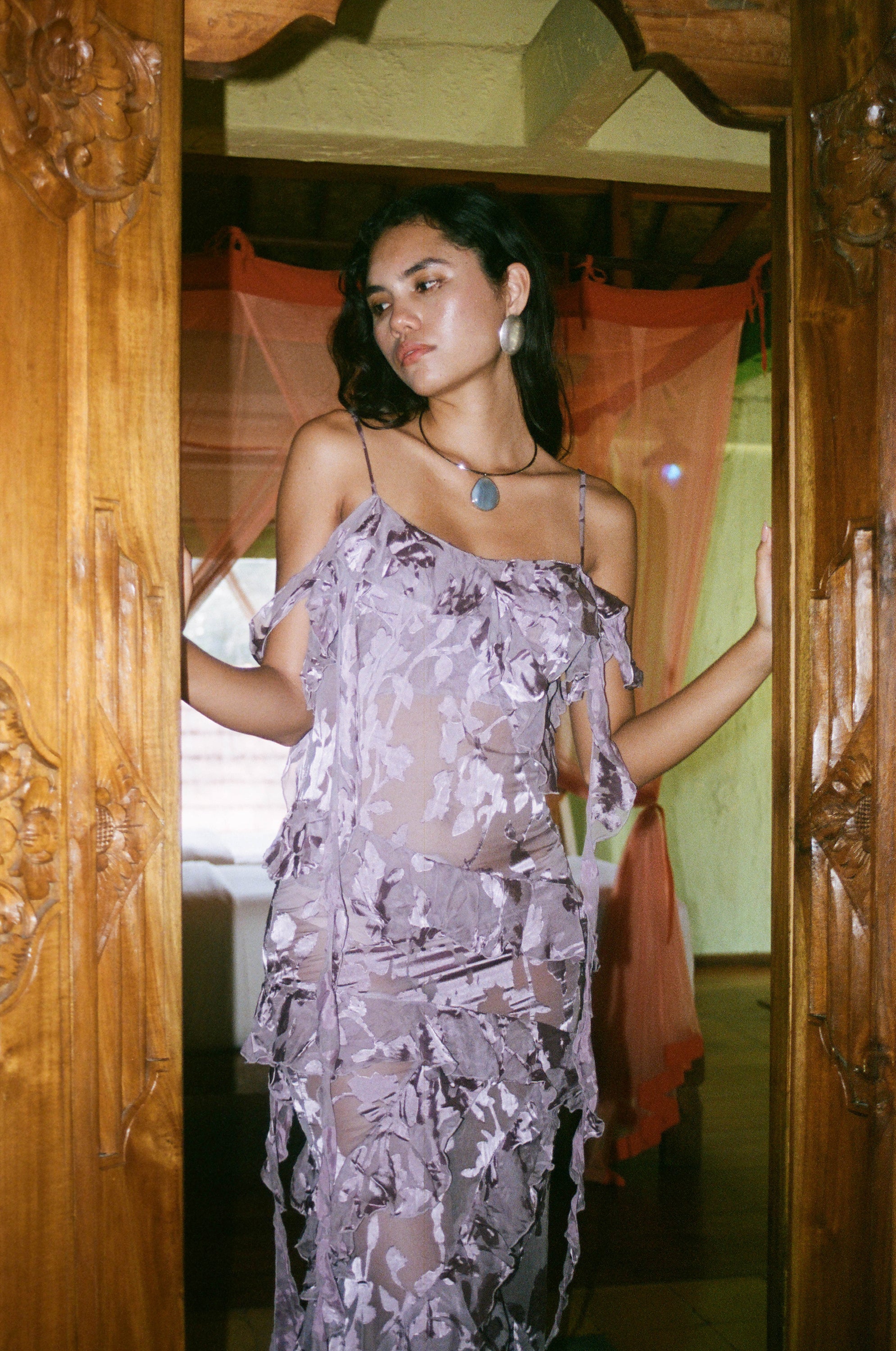 Mauveas Mystic 100% Silk Dress