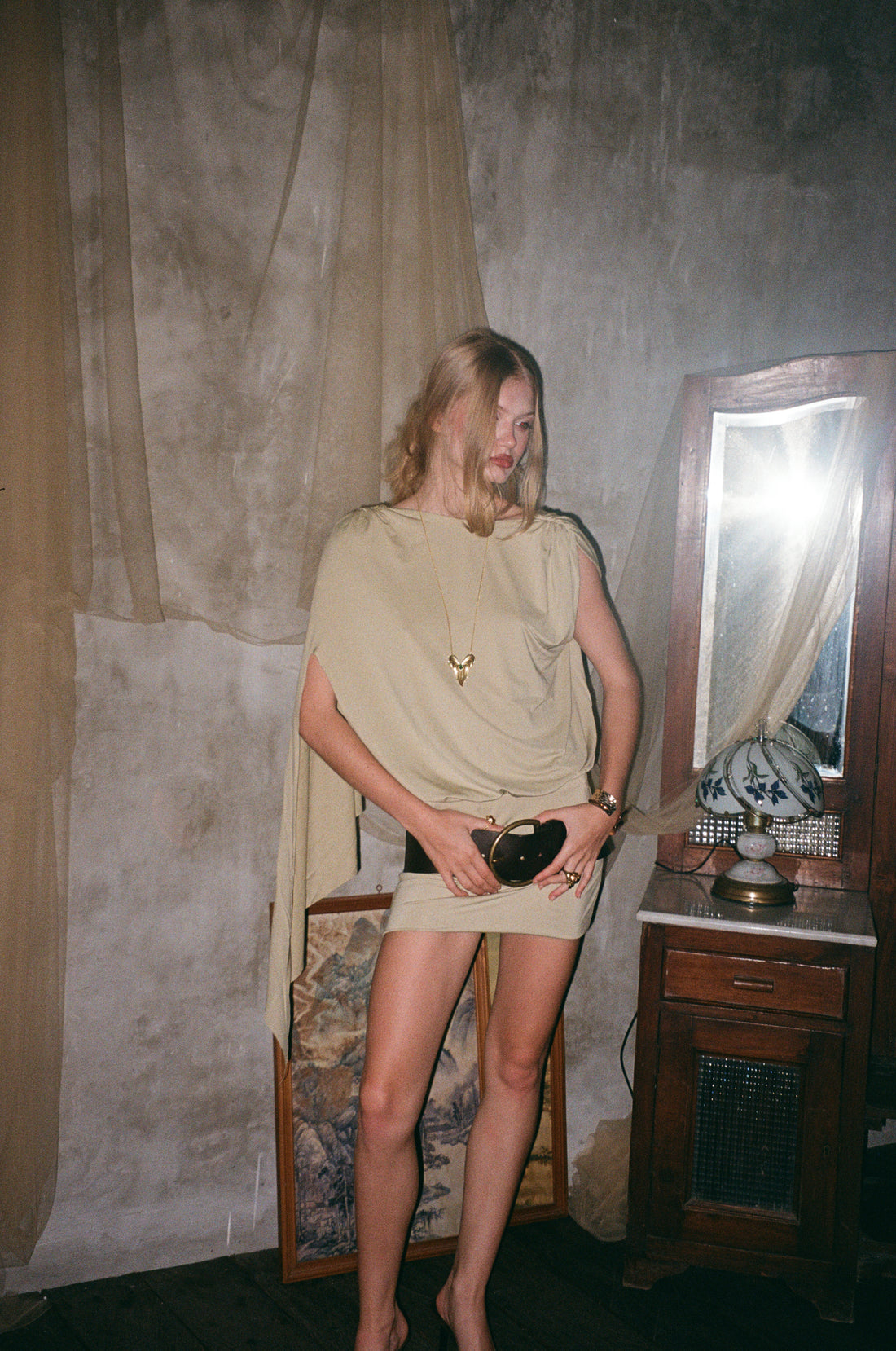 Cindys Slinky Swarvoski Mini Dress