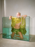 Sirena Verde Silk Chiffon Cape
