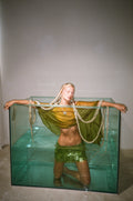 Sirena Verde Silk Chiffon Cape