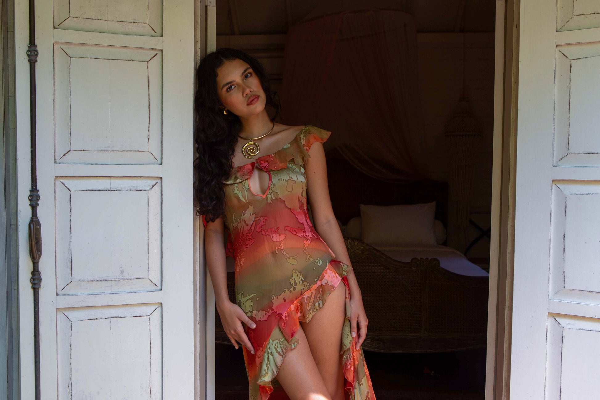 Gaia Goddess of the Sun Silk Dress