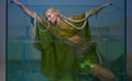 Sirena Verde Silk Chiffon Cape