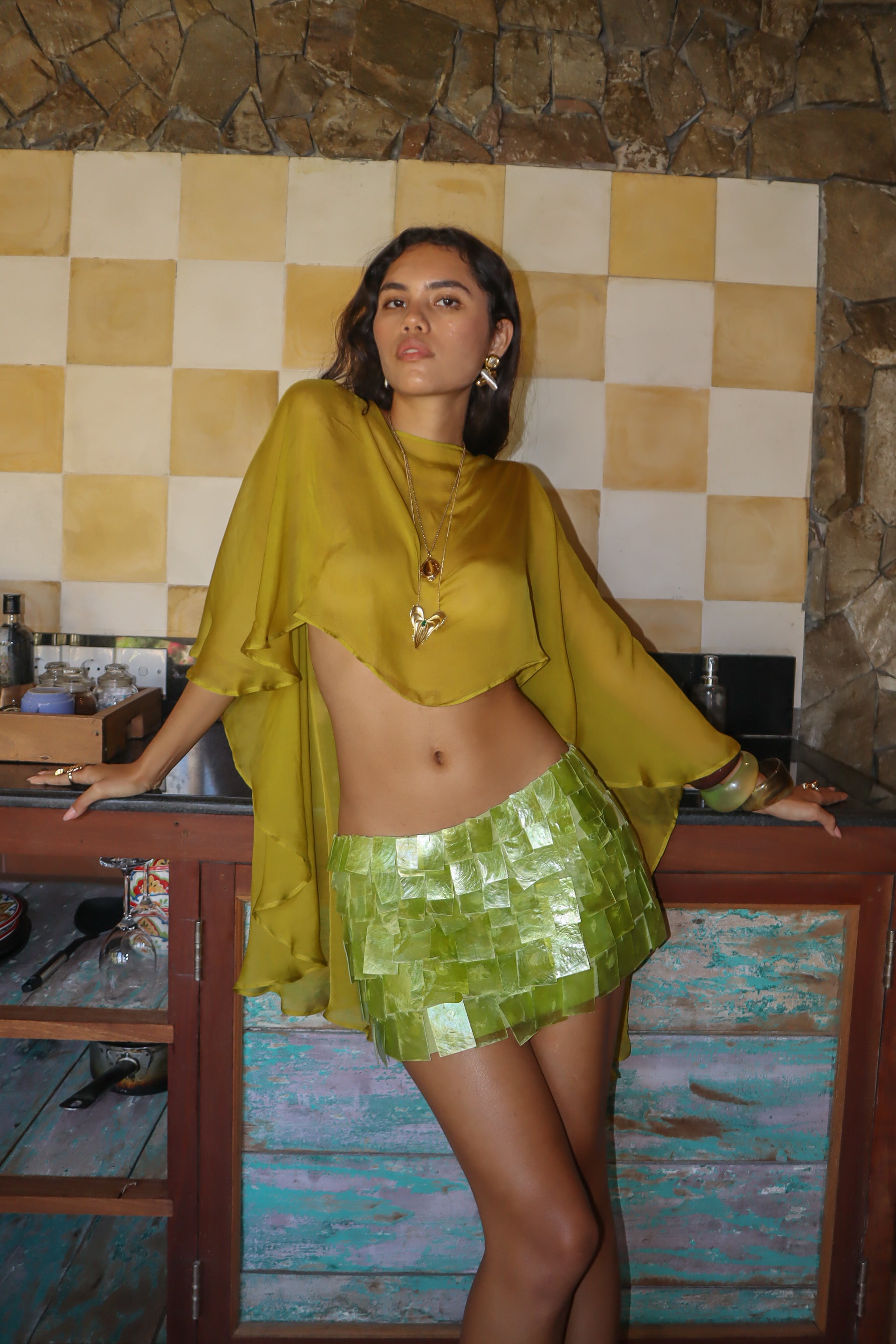 Marina Verde Seashell Skirt