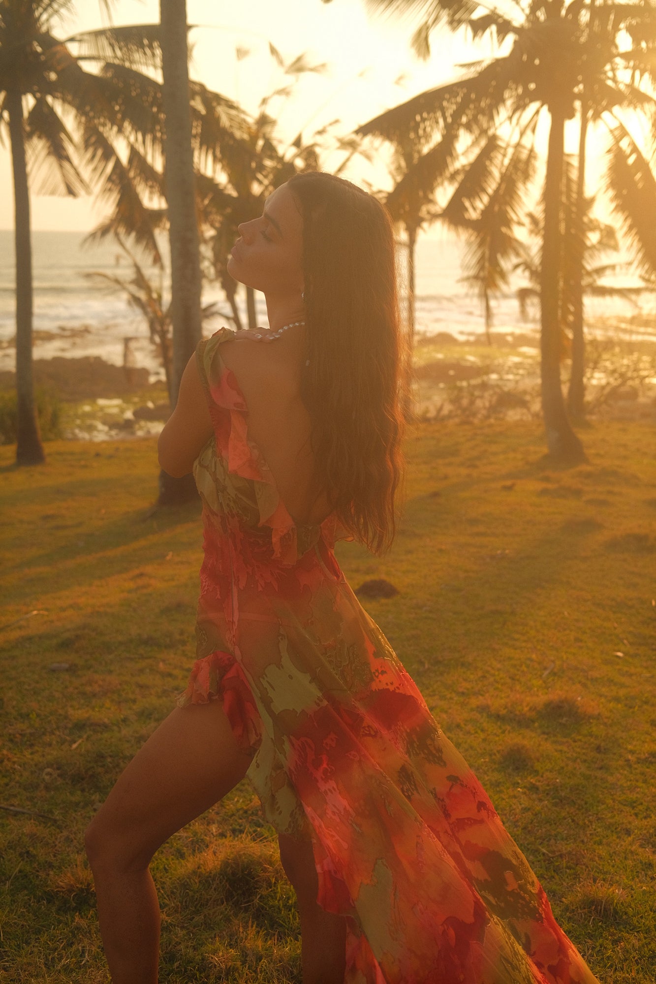 Gaia Goddess of the Sun Silk Dress