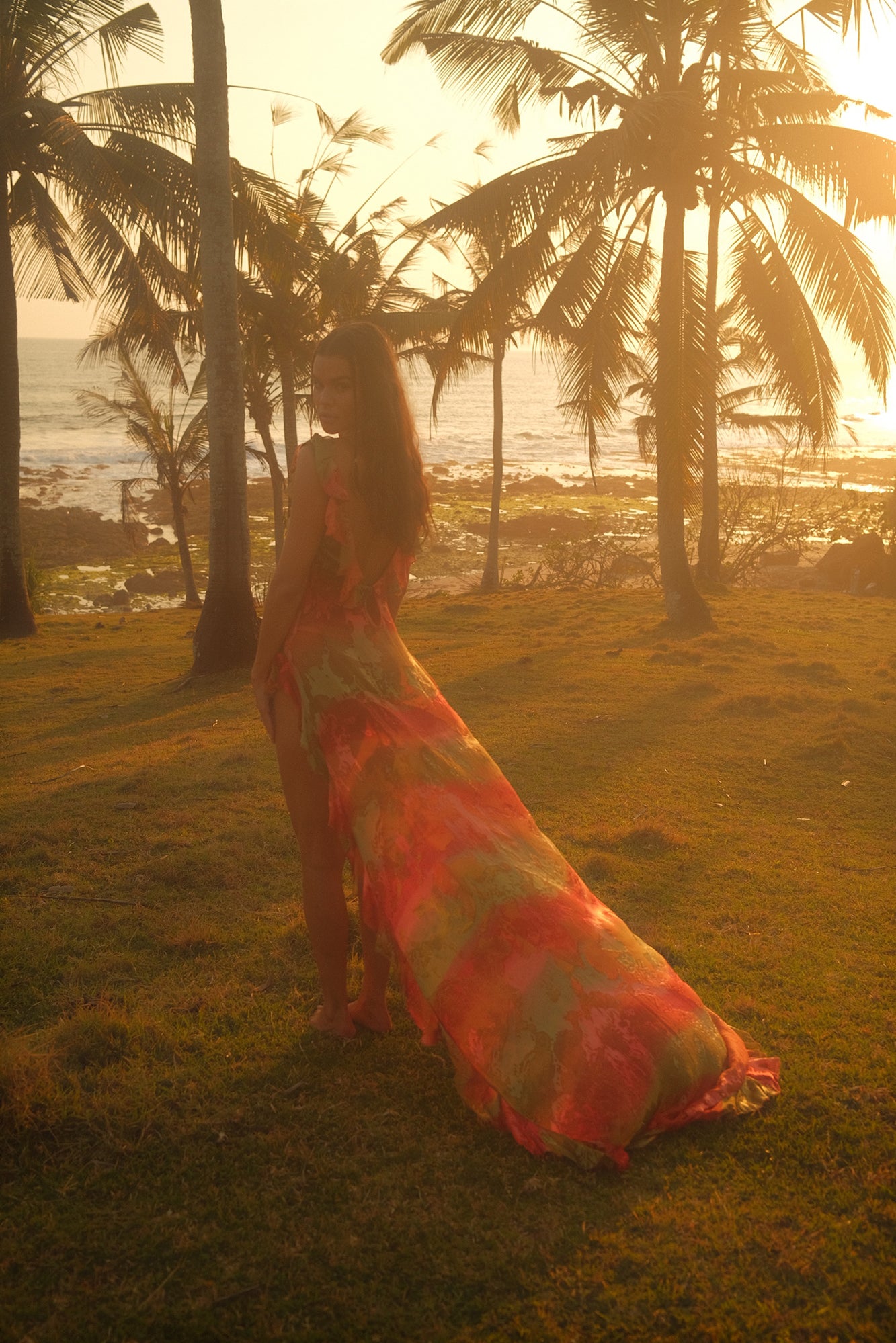 Gaia Goddess of the Sun Silk Dress