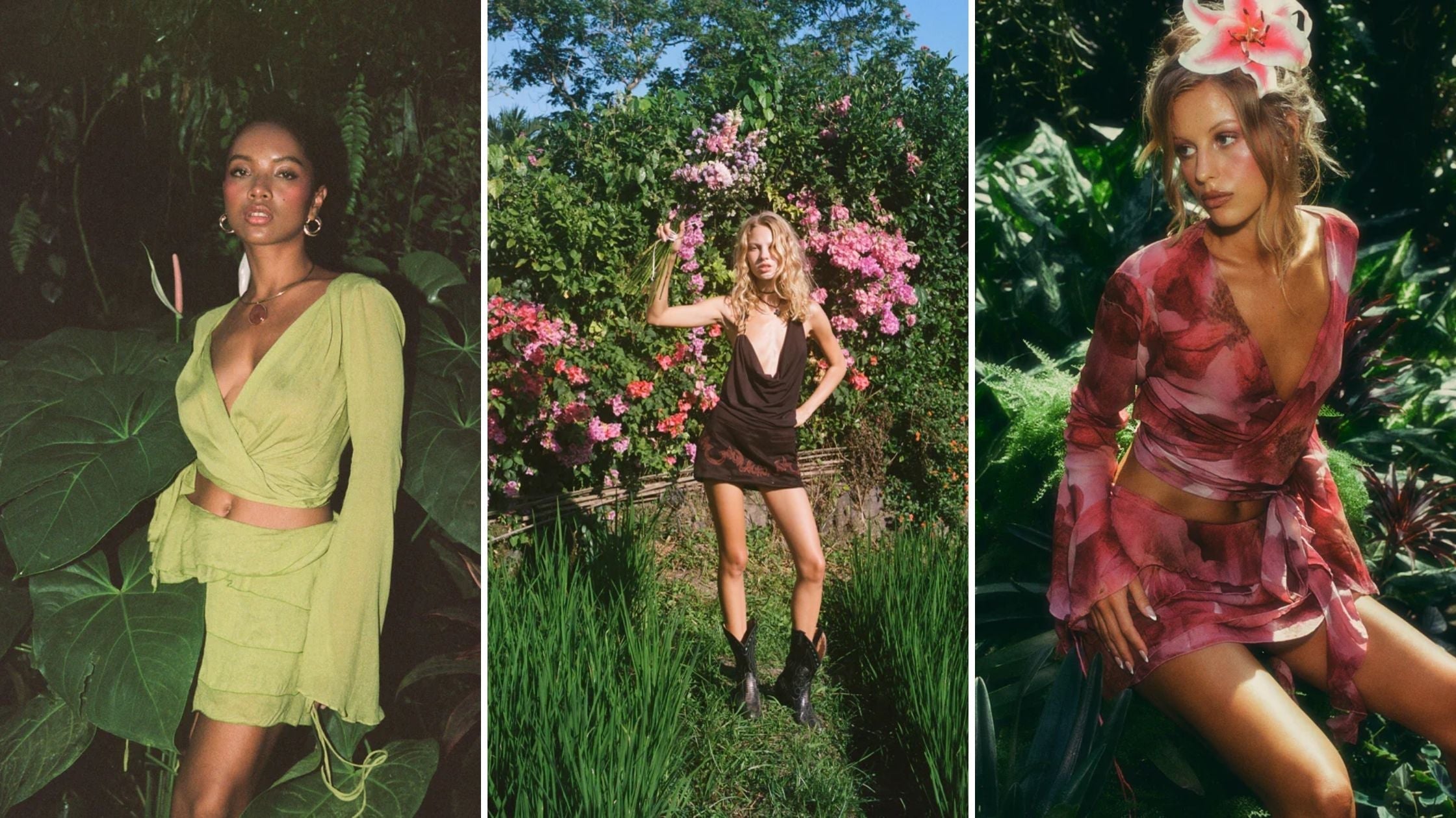 mini skirt and crop top