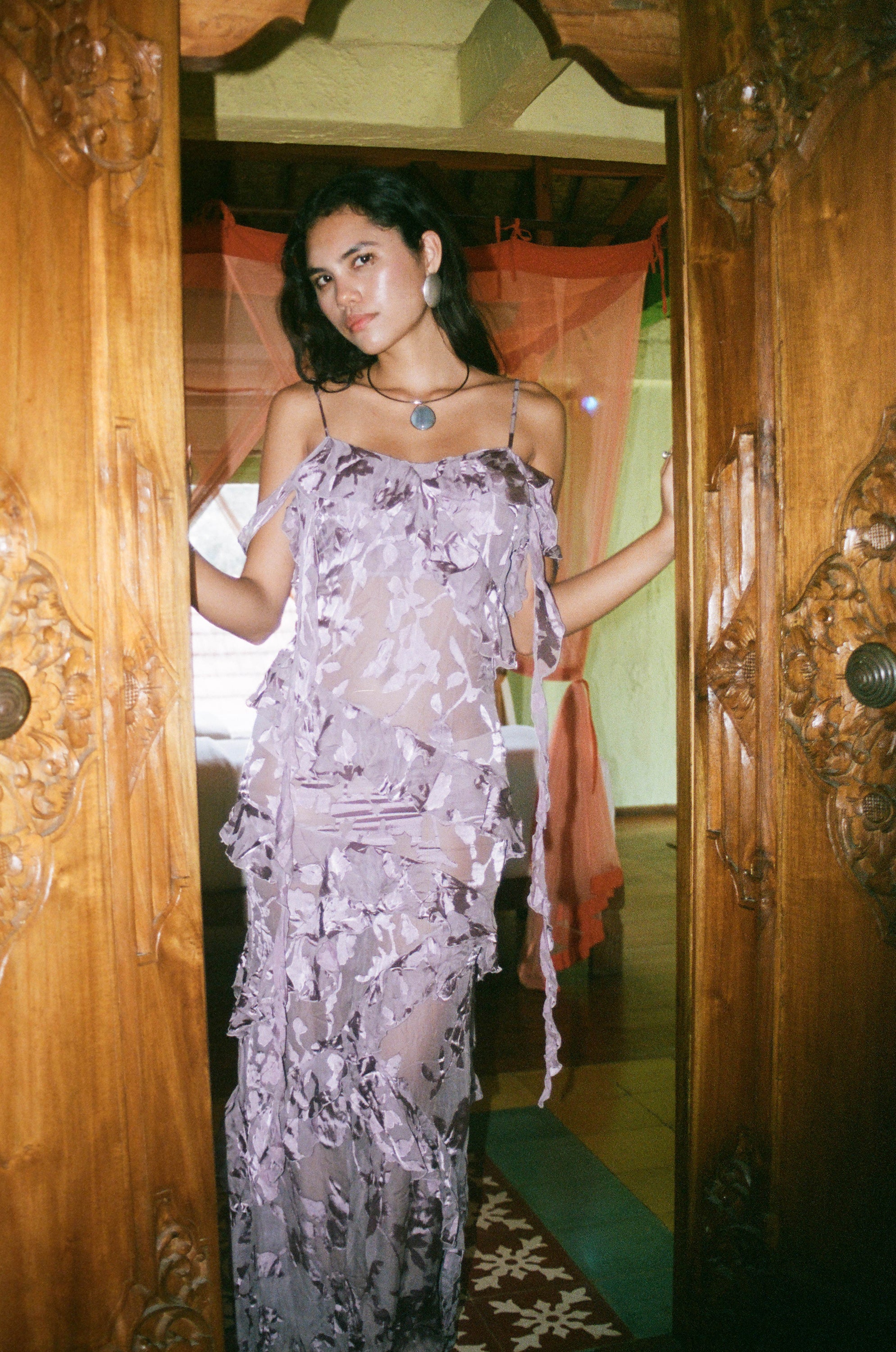 Mauveas Mystic 100% Silk Dress