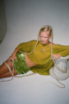 Sirena Verde Silk Chiffon Cape