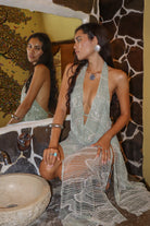 Aquamarine Embellished Skirt