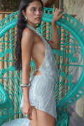 Aquamarine Embellished Skirt