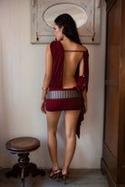 Cindys Slinky Swarovski Cherry Wine Mini Dress