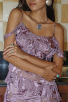 Mauveas Mystic 100% Silk Dress