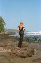 Red Lily Of The Valley Silk Dress