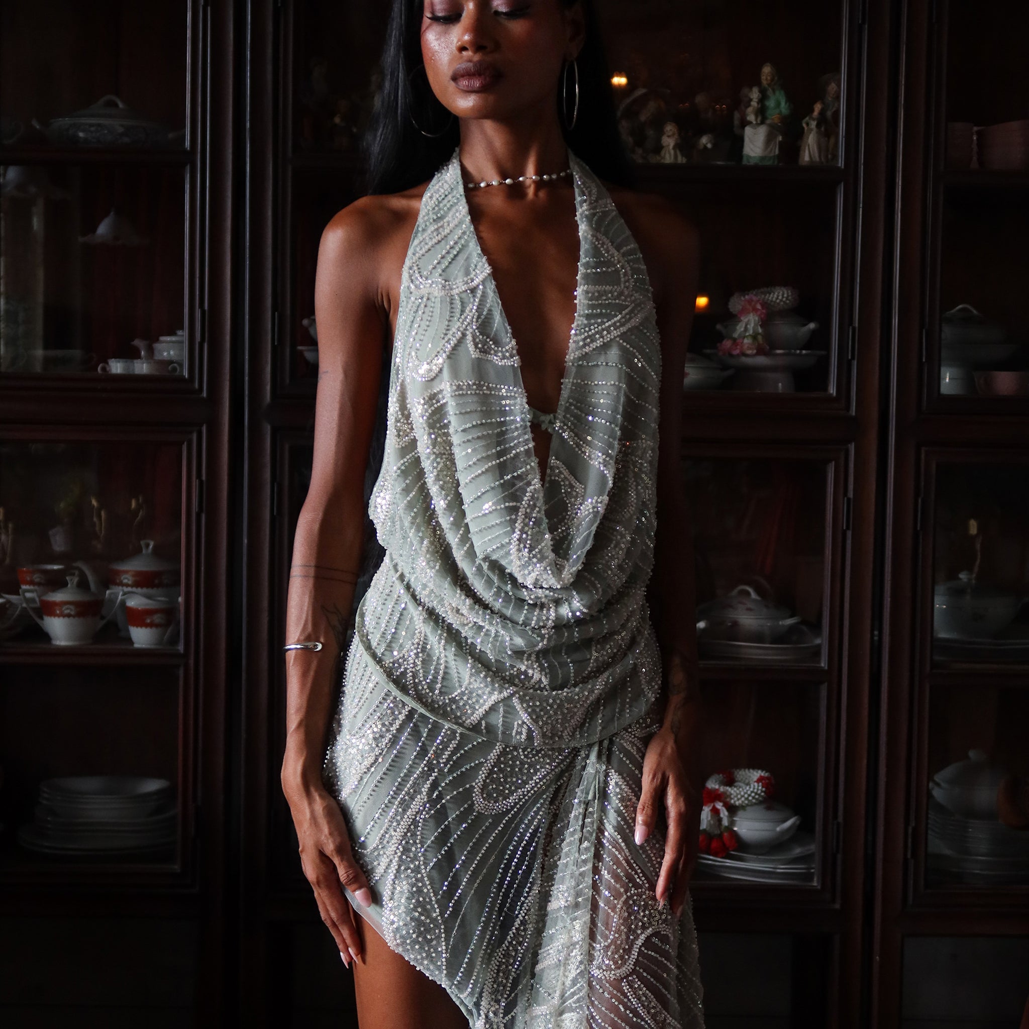 Aquamarine Embellished Top