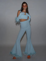 Go Your Own Way Co Ord Crop - Baby Blue